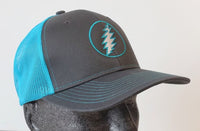 Grateful Dead - Lightning Bolt Turquoise Trucker Snapback Hat