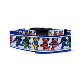 Grateful Dead - Blue Dancing Bears Dog Collar - Gratefuldeadshop.com