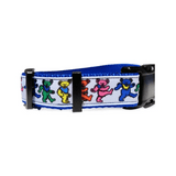 Grateful Dead - Blue Dancing Bears Dog Collar - Gratefuldeadshop.com