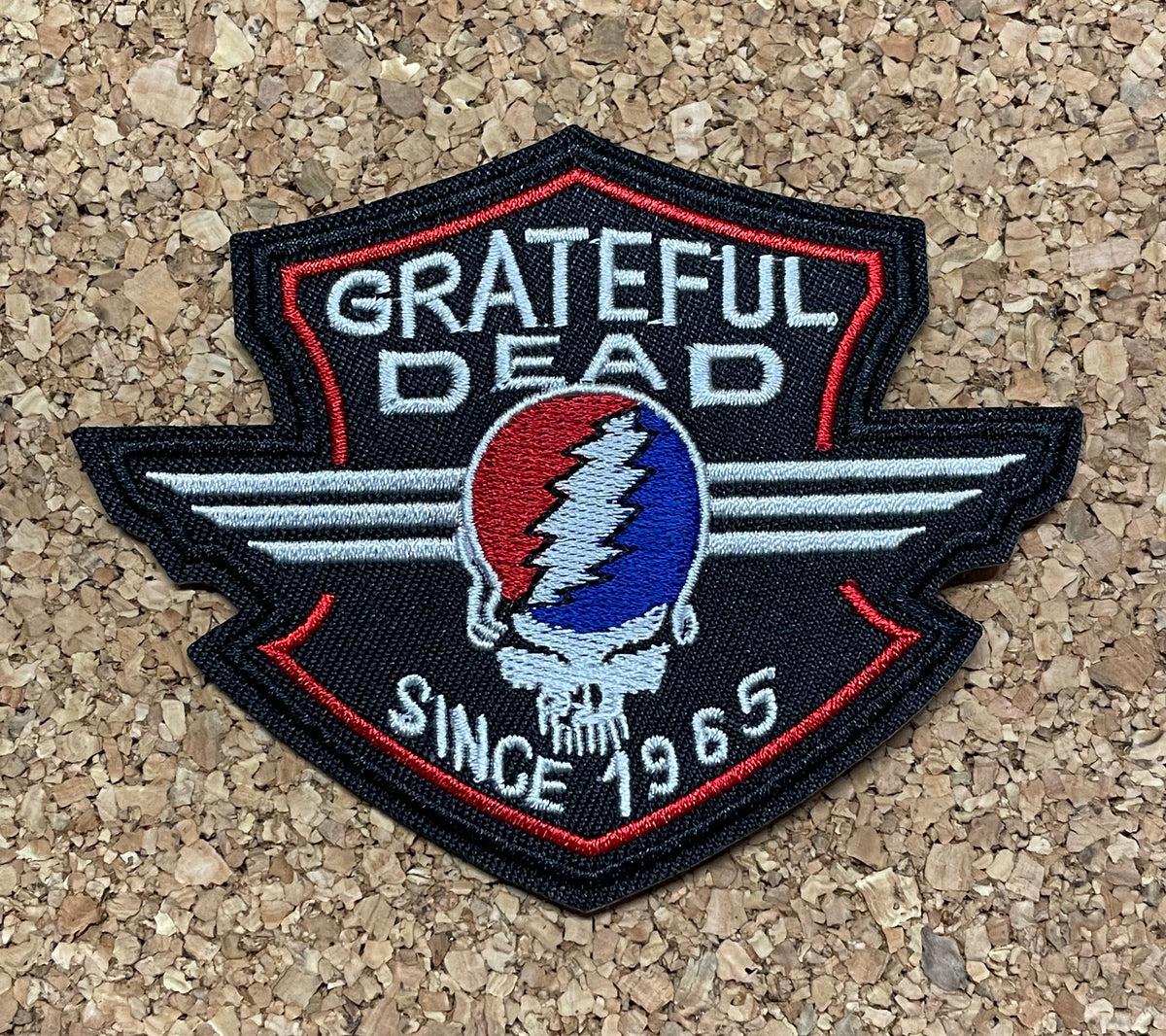 Grateful Dead Logo with Text Embroidered Patch (3 x 3)