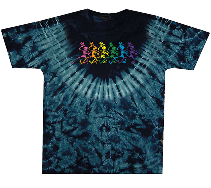 Grateful Dead Shirt Adult Medium Rainbow Dancing Skeletons