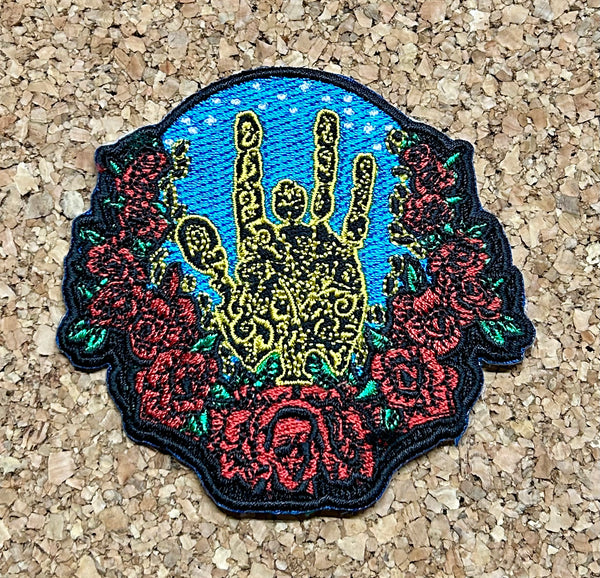 Jerry Garcia - Hand & Roses Iron On Patch