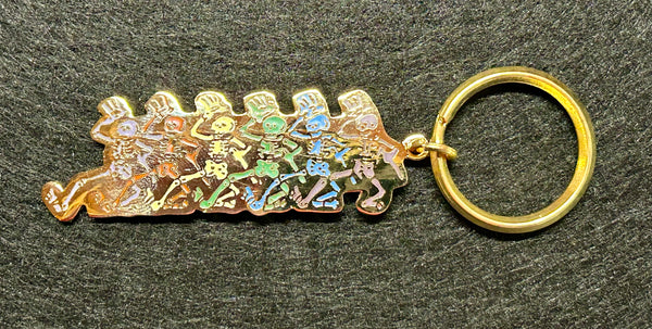 Grateful Dead - Dancing Skeletons Brass Key Chain