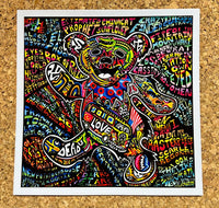 Grateful Dead - Dancing Bear Song Titles Sticker by Danny Steinman