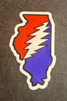 Grateful Dead - Illinois Bolt Bumper Sticker