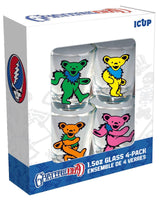 DANCING BEAR SHOT GLASS SET OF 4