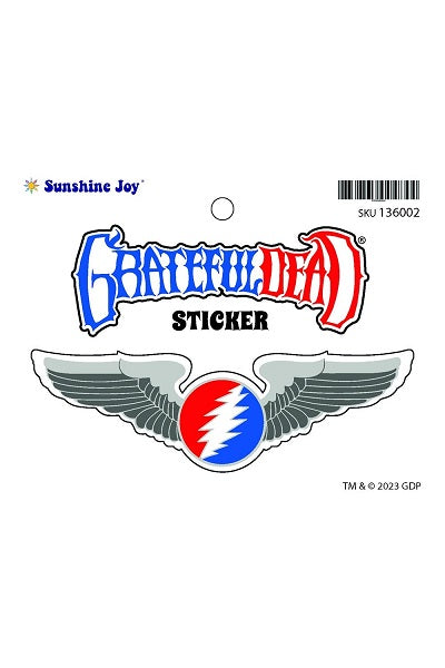 Grateful-Dead - Circle Bolt Rockwings Sticker