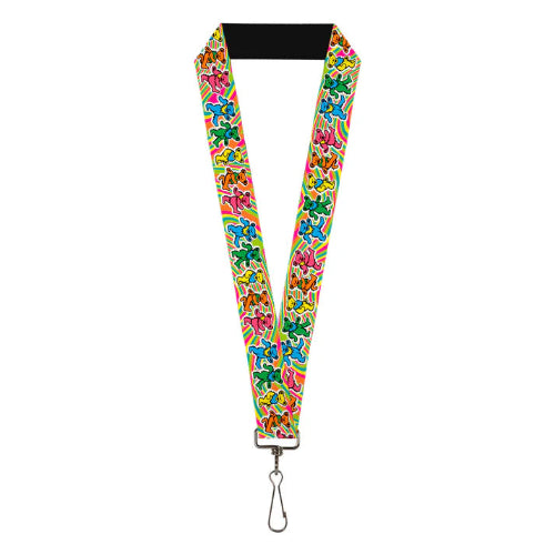 Grateful Dead - Dancing Bears Swirl Multi Color Lanyard