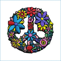 Flowery Peace Patch | Iron On Embroidered Patch | gratefuldeadshop.com