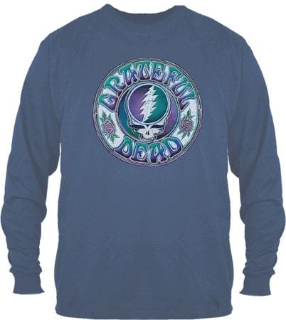 Grateful Dead - Batik Steal Your Face Long Sleeve T-Shirt - Medium - T-Shirts