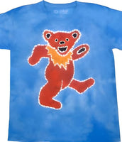 Grateful Dead - Batik Style Tie Dye Dancing Bear T-Shirt - Small - T-Shirts