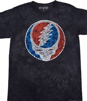 Grateful Dead - Batik Style Tie Dye Stealie T-Shirt - Medium - T-Shirts