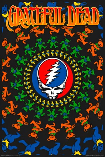 Grateful Dead - Bear Circle - Blacklight Poster - Posters