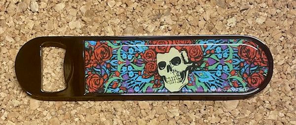Grateful Dead - Abrebotellas magnético esqueleto y rosas