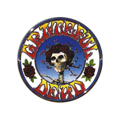 Grateful Dead - Bertha Skeleton & Roses Button - Buttons & Pins