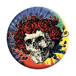 Grateful Dead - Bertha Skull & Roses Button - Buttons & Pins