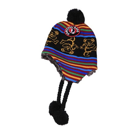 Grateful Dead - Dancing Bears Black Knit Ski Hat