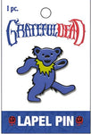 Grateful Dead - Blue Dancing Bear Lapel Pin - Brooches & Lapel Pins