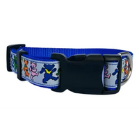 Grateful Dead - Blue Dancing Bears Dog Collar - Pet Gear