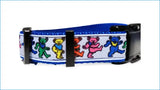 Grateful Dead - Blue Dancing Bears Dog Collar - Gratefuldeadshop.com