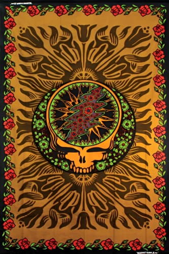 Grateful Dead - Brown Rose SYF Tapestry - Decorative Tapestries