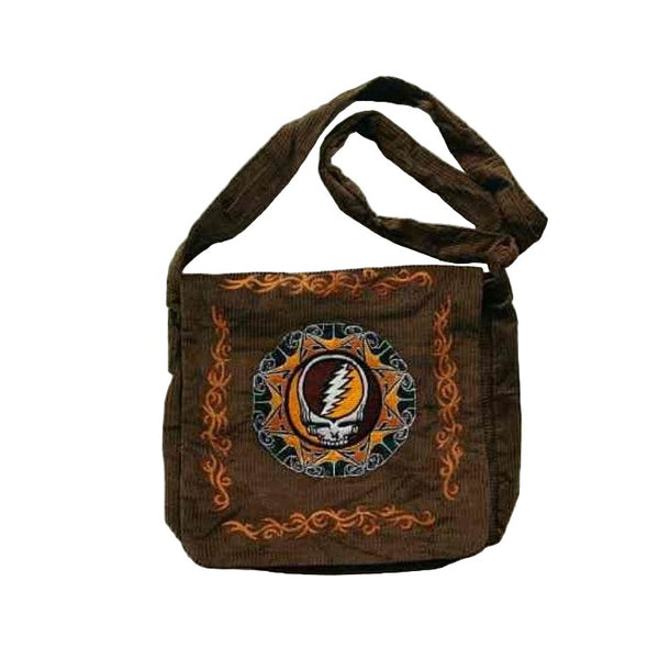 Grateful Dead - Corduroy Bag with Embroidered Steal Your Face