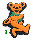 Grateful Dead Orange Dancing Bear Shoe Charm