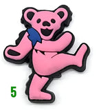 Grateful Dead Pink Dancing Bear Shoe Charm