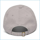 Light gray cotton grateful dad hat with gold-tone buckle and adjustable strap perfect for father’s day gift