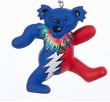 Grateful Dead - Dancing Bear Christmas Ornament - Red/Blue - Grateful Dead Gift