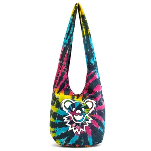 Grateful Dead - Dancing Bear Face Tie Dye Cotton Peddler Bag - Handbags