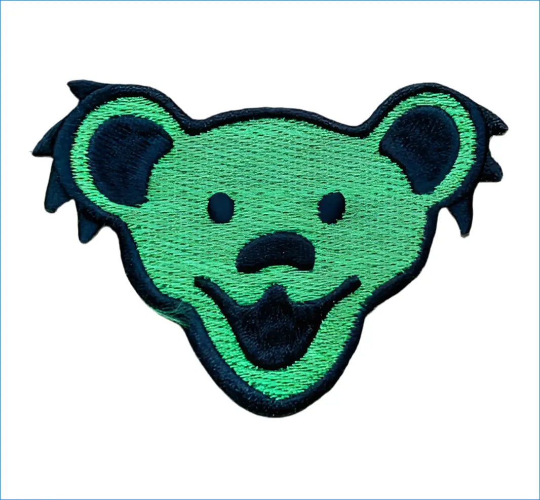 Colorful Grateful Dead Dancing Bear Head Embroidered Patch