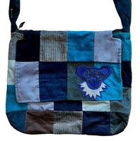 Grateful Dead - Dancing Bear Head Patchwork Messenger Bag - Handbags