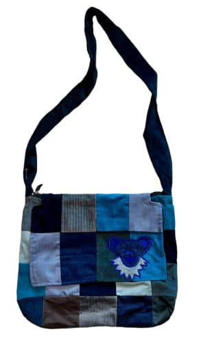 Grateful Dead - Dancing Bear Head Patchwork Messenger Bag - Handbags