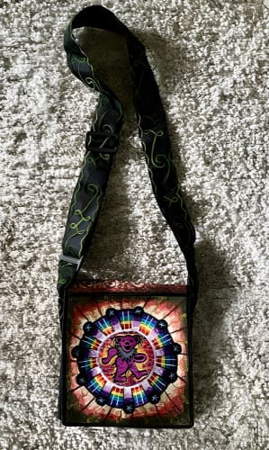 Grateful Dead - Dancing Bear Mandala Embroidered Bag - Handbags