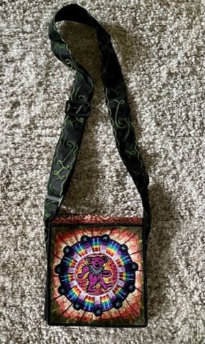 Grateful Dead - Dancing Bear Mandala Embroidered Bag - Handbags