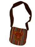 CORDUROY GRATEFUL DEAD PURSE WITH A DANCING BEAR HEAD ON THE FRONT
