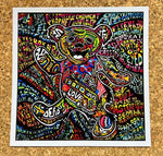 Grateful Dead - Dancing Bear Song Titles Sticker by Danny Steinman - Sticker