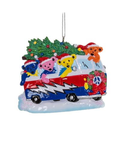 Grateful Dead - Dancing Bears and Bus Holiday Ornament - Holiday Ornaments