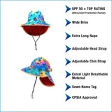 Grateful Dead - Dancing Bears Tie Dye Baby Toddler Sun Hat - Gratefuldeadshop.com