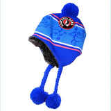 Grateful Dead - Dancing Bears Blue Knit Flap Ski Hat - Gratefuldeadshop.com