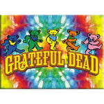 Grateful Dead - Dancing Bears on Tie Dye Magnet - Refrigerator Magnets