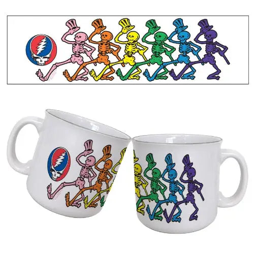 Grateful Dead - Dancing Skeletons Camper Mug - Drinkware
