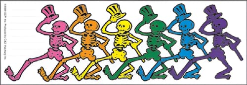 Grateful Dead - Dancing Skeletons Clear Sticker - Sticker