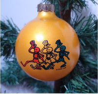 Grateful Dead - Dancing Skeletons Yellow Ornament - Holiday Ornaments