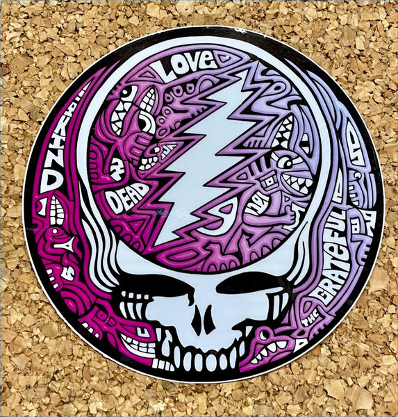 Danny Steinman Grateful Dead Stealie Purple Syf Sticker