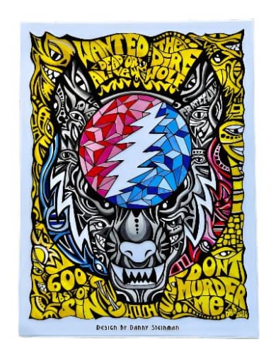 Grateful Dead - Dire Wolf Sticker by Danny Steinman - Sticker