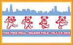 Grateful Dead - Fare Thee Well Chicago Flag Sticker - Sticker