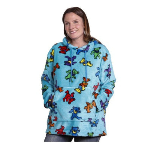 Grateful Dead - Sudadera con capucha de forro polar gris SYF