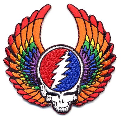 Grateful Dead - Flying Skull Embroidered Patch - Patches